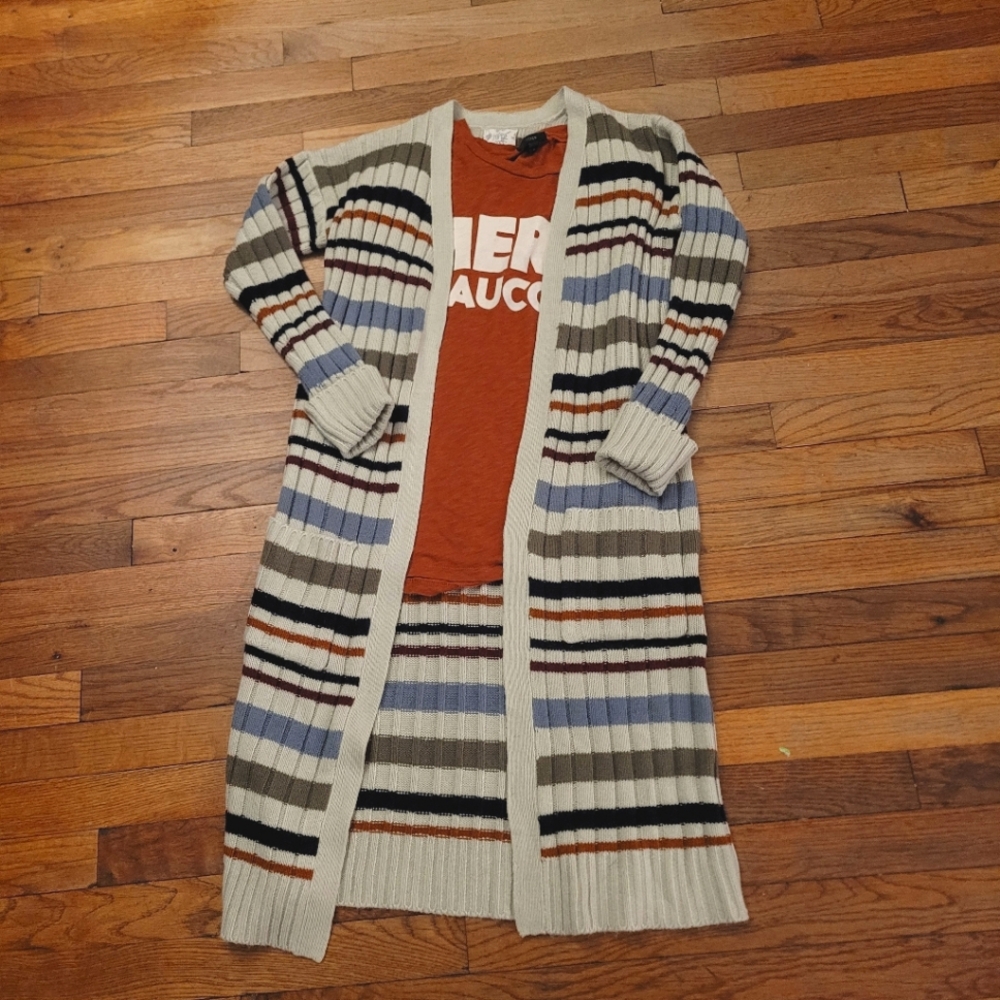 Stripped duster Cardigan